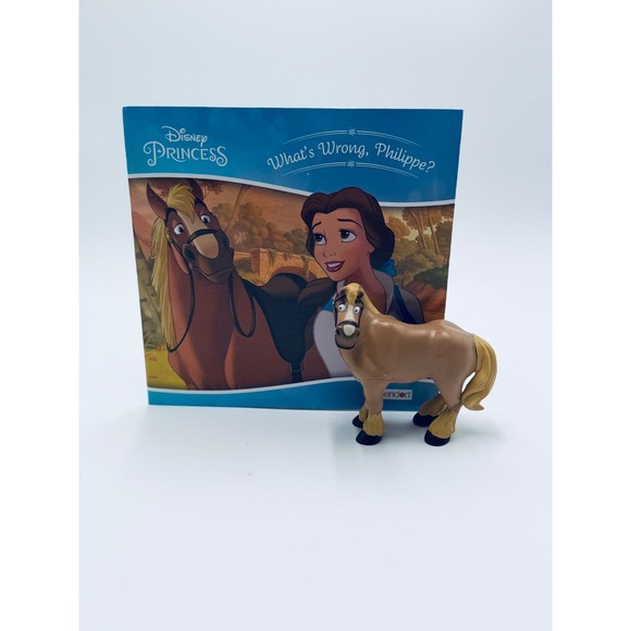 Disney Princess Other - Disney Princess Philippe Horse Figure and Beauty and the Beast Storybook Set